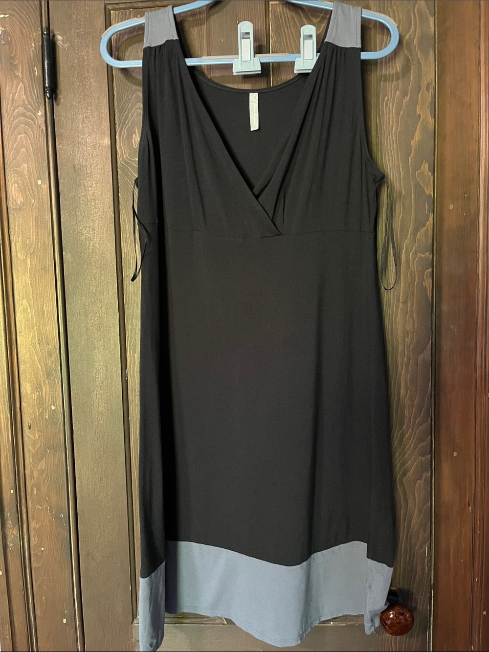 Hanna Andersson Black Dress with Gray Trim